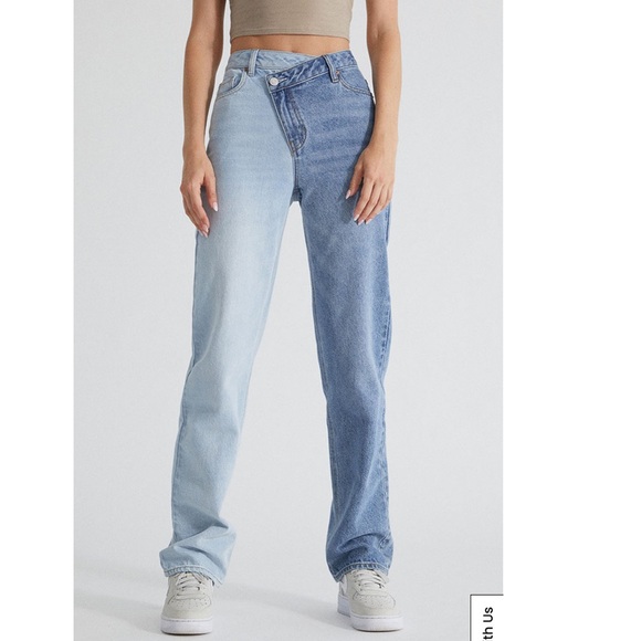 Pacsun Eco Two-Tone Asymmetrical Boyfriend Jeans - Picture 4 of 11